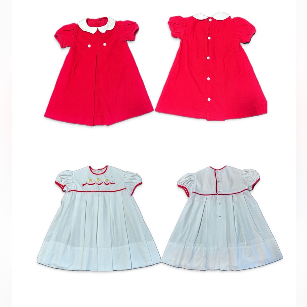 2 Holiday dress bundle 3T beautiful red dress and white angel dress.
